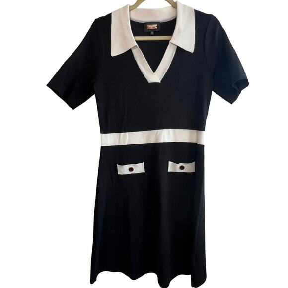 Alexia Admor Fern Collared Knit Shirt Dress Size M - Picture 2 of 9